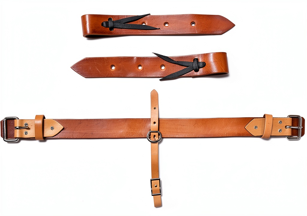 Rider adjusting M‑Royal Leather Cinch Girth on a horse in a western arena