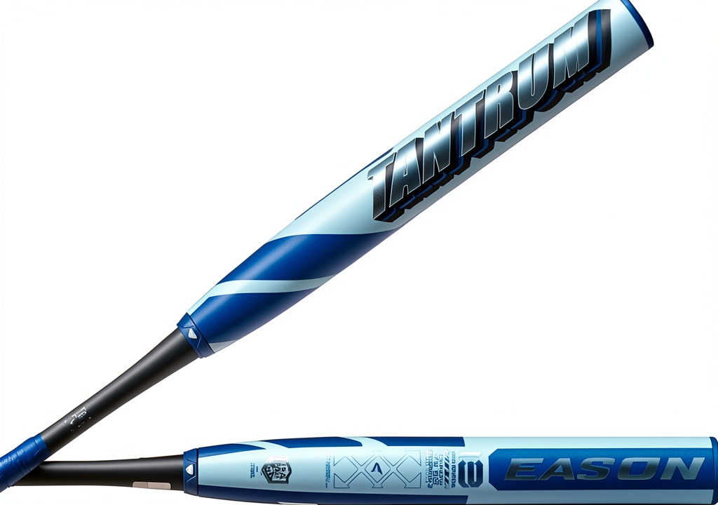Player swinging Easton Tantrum Slowpitch Softball Bat on a sunny field