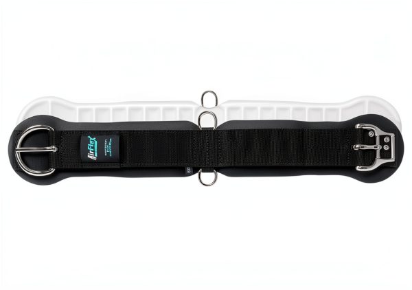 Equestrian Girth Weaver Leather Black Design-3