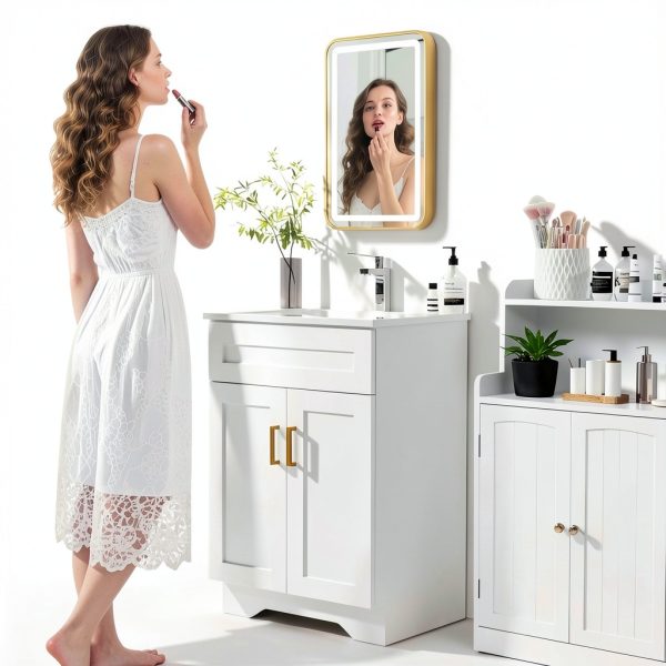 Bathroom Vanity LDarqeer 24 30 36 Inch Wooden Easy Assembly-2