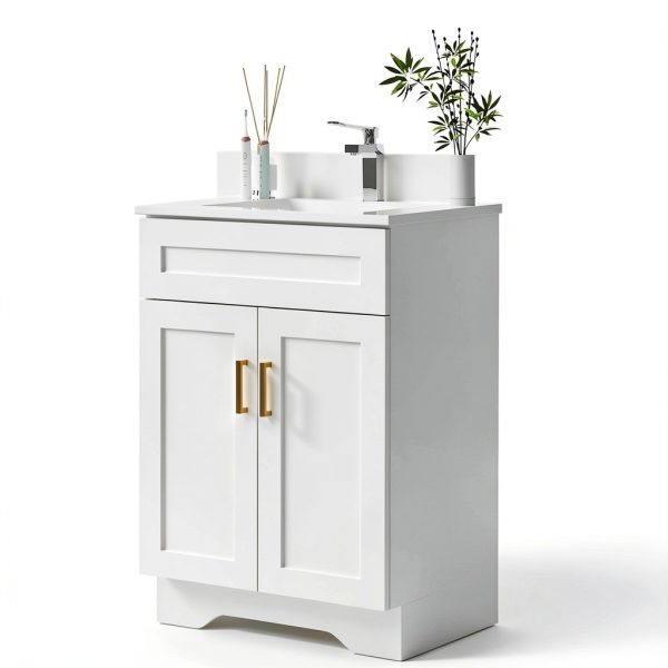 Bathroom Vanity LDarqeer 24 30 36 Inch Wooden Easy Assembly-0