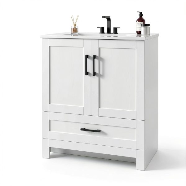 Bathroom Vanity IRONCK 30" with Soft‑Close Doors & Drawer-8