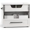 Bathroom Vanity IRONCK 30" Mounted Ceramic Sink Tip-Out Drawer White-1