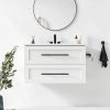 Bathroom Vanity IRONCK 30" Mounted Ceramic Sink Tip-Out Drawer White-0