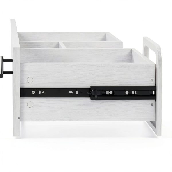 Bathroom Vanity IRONCK 30" Mounted Ceramic Sink Tip-Out Drawer White-5