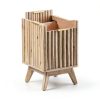 Bathroom Vanity T4TREAM 30" Fluted Cabinet with Ceramic Sink Oak-4