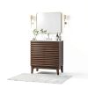 Bathroom Vanity APRILSOUL 30" Walnut Ceramic Sink Mid-Century-1