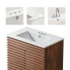 Bathroom Vanity APRILSOUL 30" Walnut Ceramic Sink Mid-Century-5