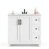 Bathroom Vanity IRONCK 36" White Freestanding with Soft Close Doors-8