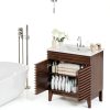 Bathroom Vanity APRILSOUL 30" Walnut Ceramic Sink Mid-Century-6